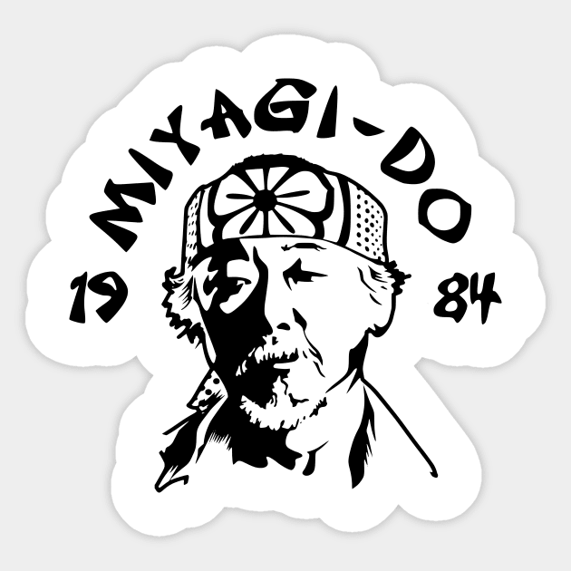 Miyagi do 1984 Sticker by black and white prints